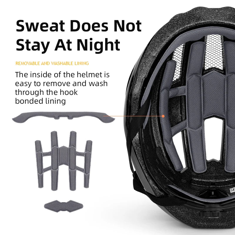 ROCKBROS Bicycle Helmet With LED Rear Light Integrally Molded