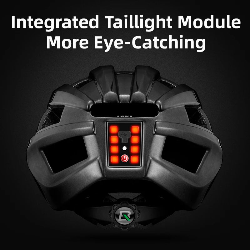 ROCKBROS Bicycle Helmet With LED Rear Light Integrally Molded