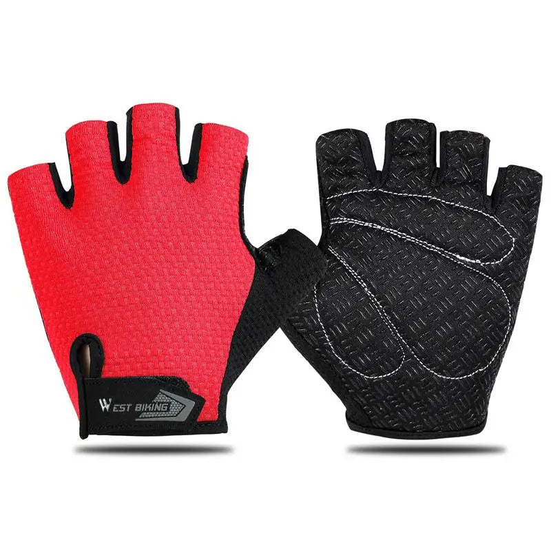 West Biking Half Finger Cycling Gloves Anti Slip For Men