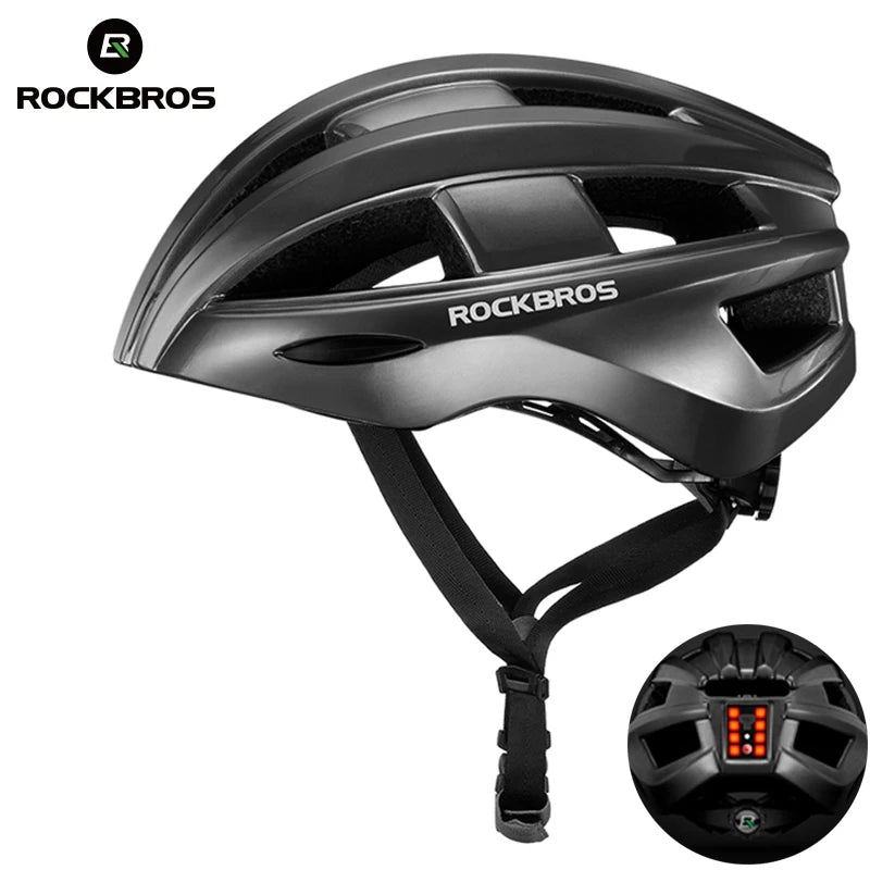 ROCKBROS Bicycle Helmet With LED Rear Light Integrally Molded
