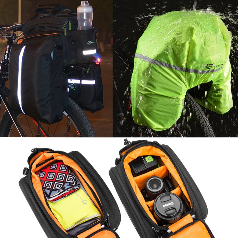 Rockbros Waterproof Bike Panniers Multi-Function Cargo Carrier Bags - Safety First Gear 25