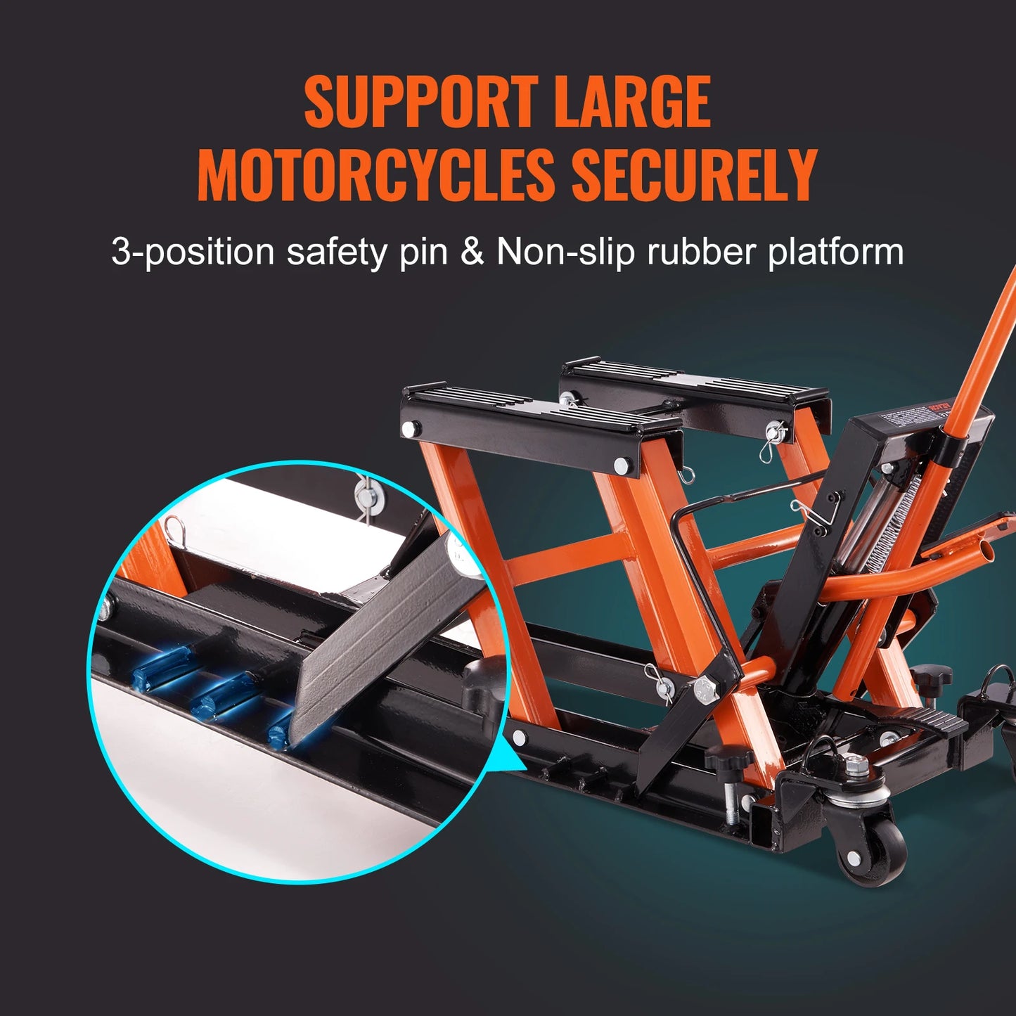 VEVOR Hydraulic Motorcycle Jack Stand 1500 Lbs For ATV