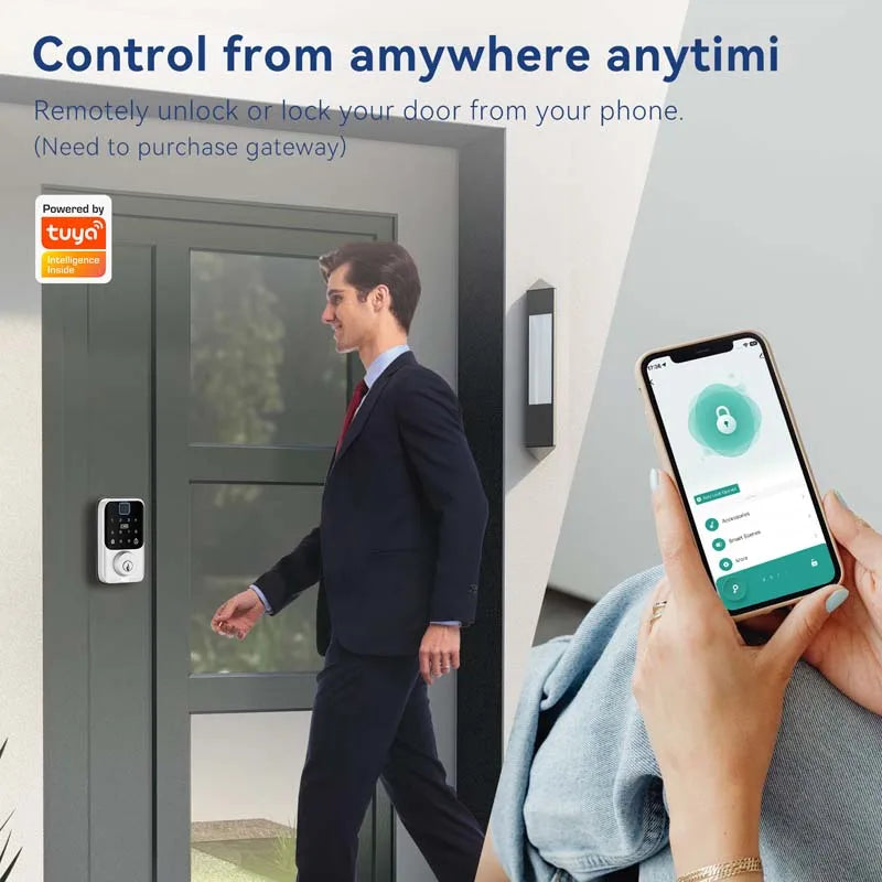 XSDTS Smart Door Lock Biometric Fingerprint Card Keypad App