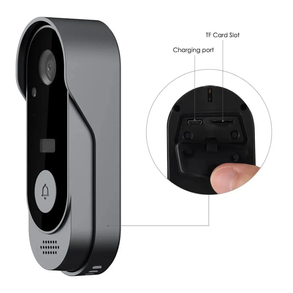 Tuya WiFi Doorbell 1080P HD Camera Waterproof MicroSD Cloud