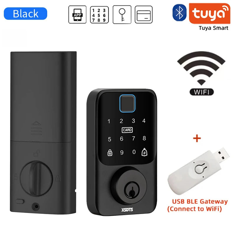 XSDTS Smart Door Lock Biometric Fingerprint Card Keypad App