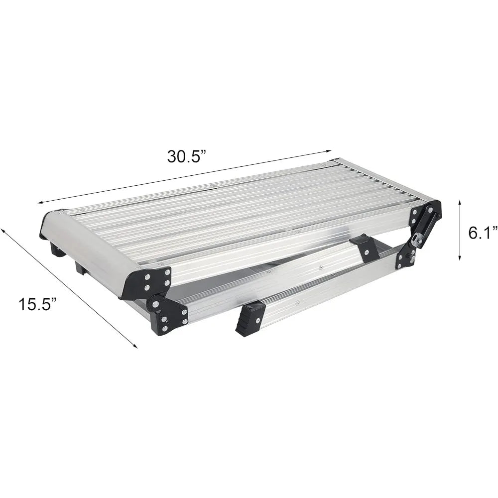 Heavy Duty Foldable Aluminum Step Ladder 330 Lb Capacity