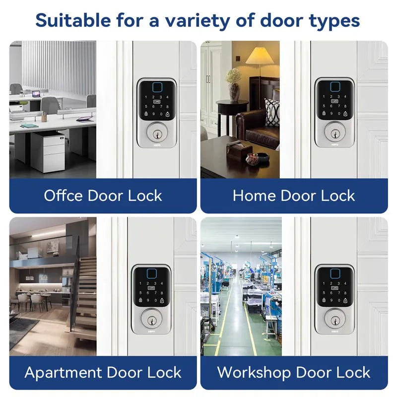 XSDTS Smart Door Lock Biometric Fingerprint Card Keypad App
