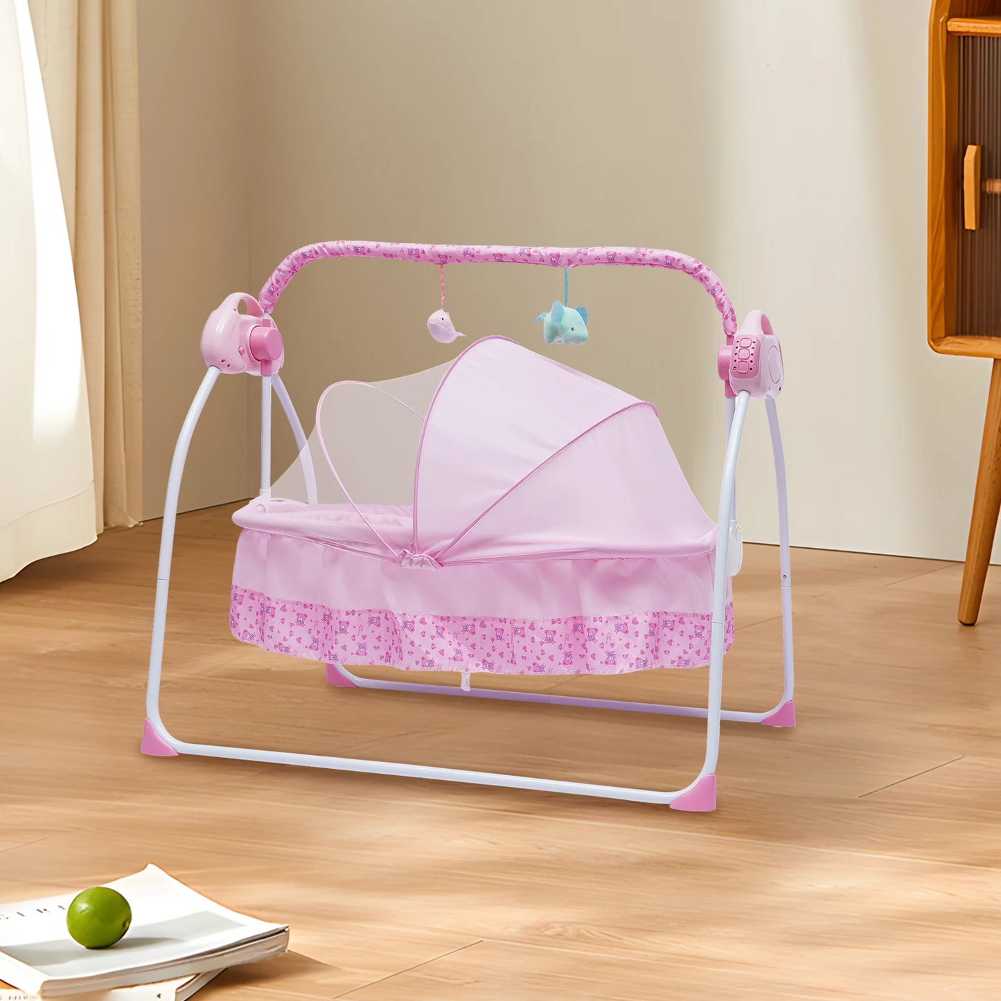 Baby Crib Cradle Infant Rocker Auto Swing Bed For Babies - Safety First Gear 25