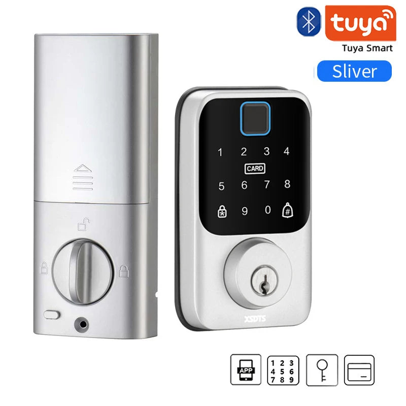 XSDTS Smart Door Lock Biometric Fingerprint Card Keypad App