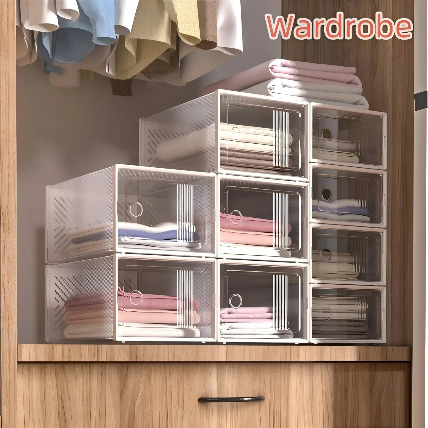 Transparent Shoe Storage Organizers Stackable Foldable Dustproof Cases - Safety First Gear 25