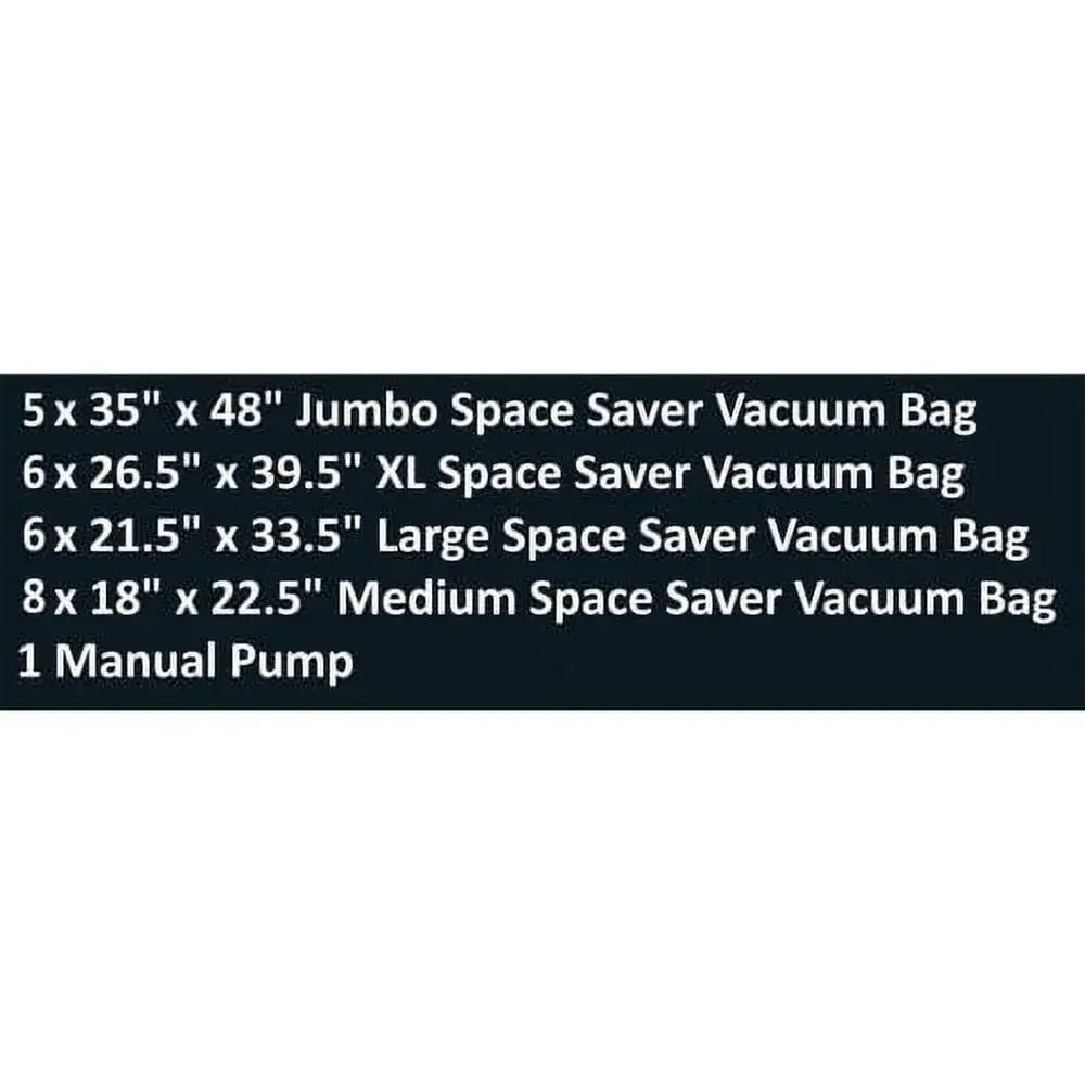 XMSJH Vacuum Storage Bags Set With Manual Pump Space Saver
