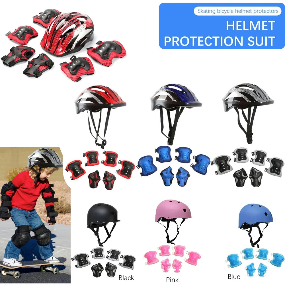 JOCESTYLE Kids Bike Helmet And Protective Gear Set Complete