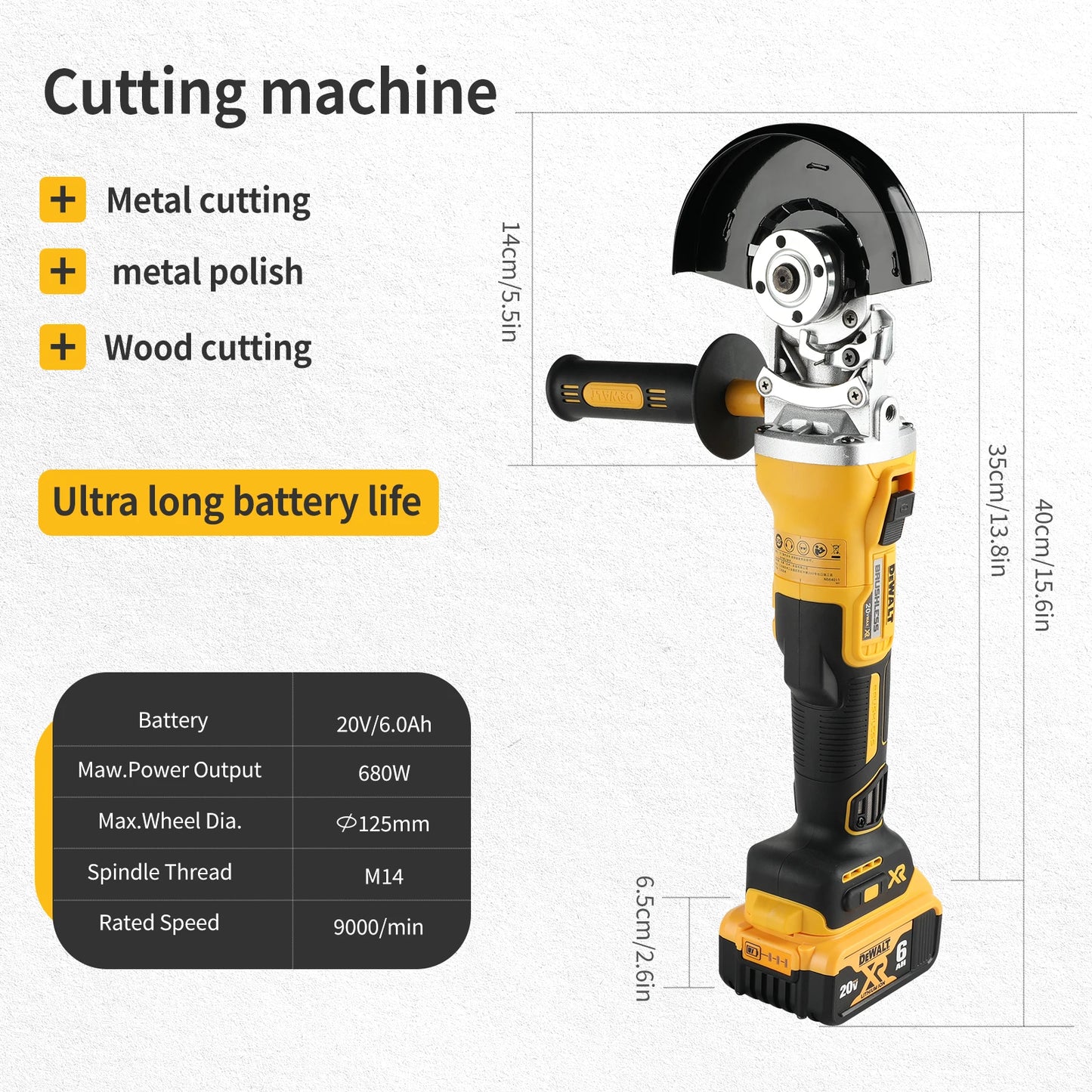DEWALT DCG405FN 18V Max XR Brushless Cordless Angle Grinder