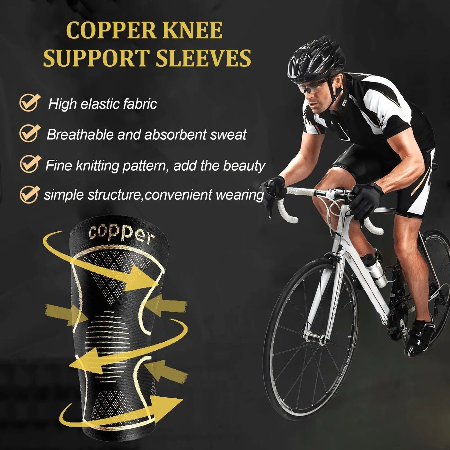 Copper Knee Pads for Joint Support and Pain Relief - Safety First Gear 25