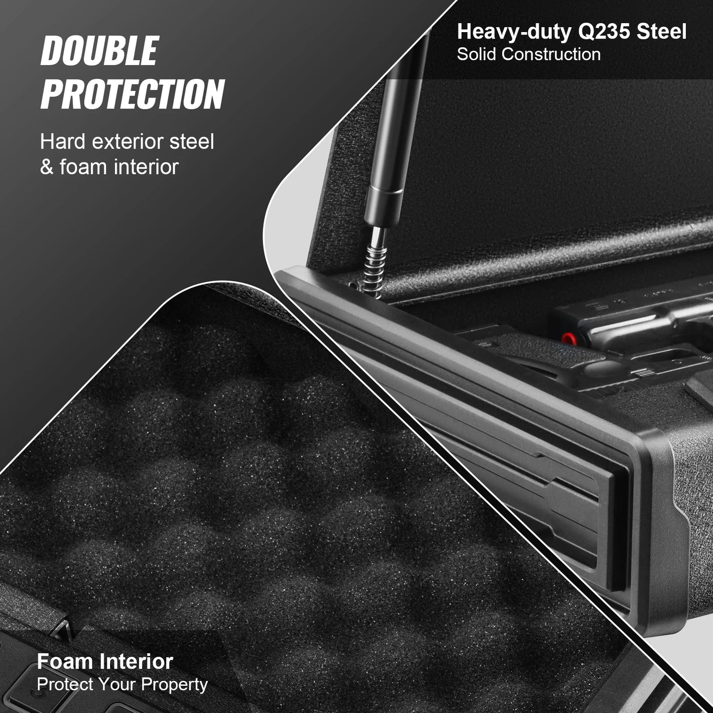 VEVOR Gun Safe Biometric 3 Way Quick Access Pistol Case