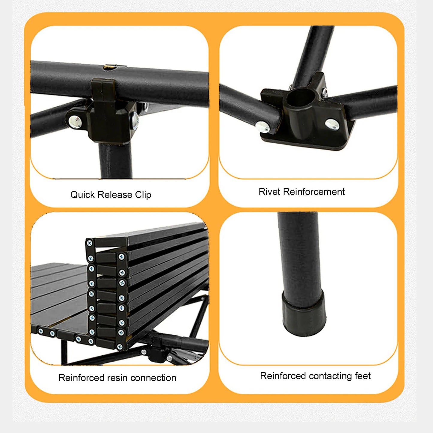 DOACT Folding Camping Table Roll Up Outdoor For BBQ