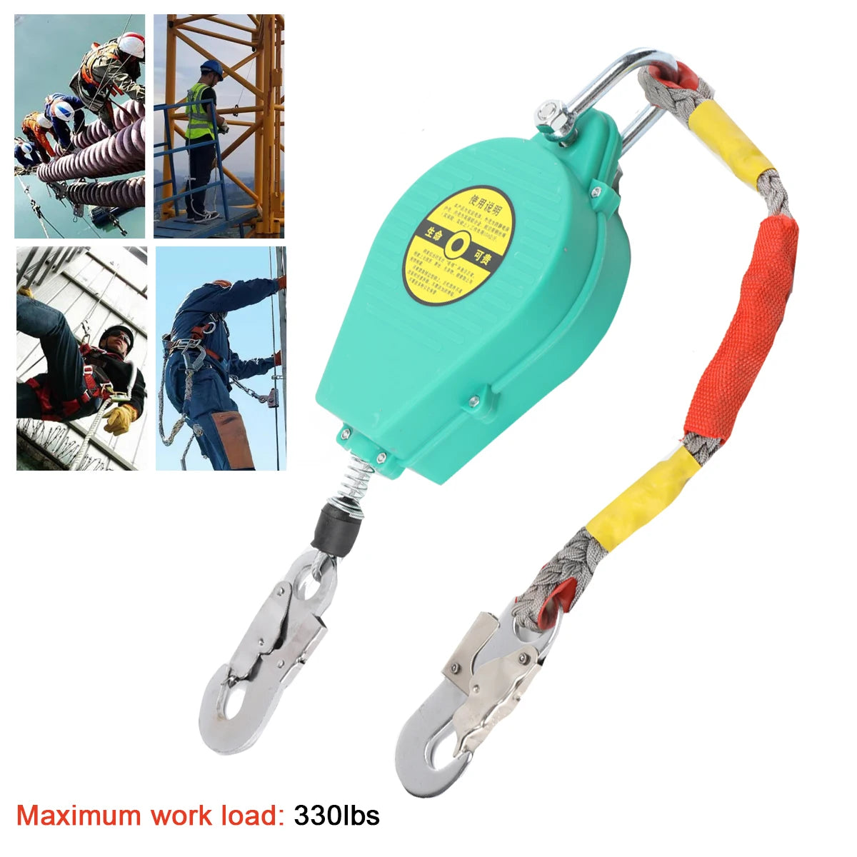 Hign-concerned Self Retracting Lifeline Fall Arrester With Alloy Hook