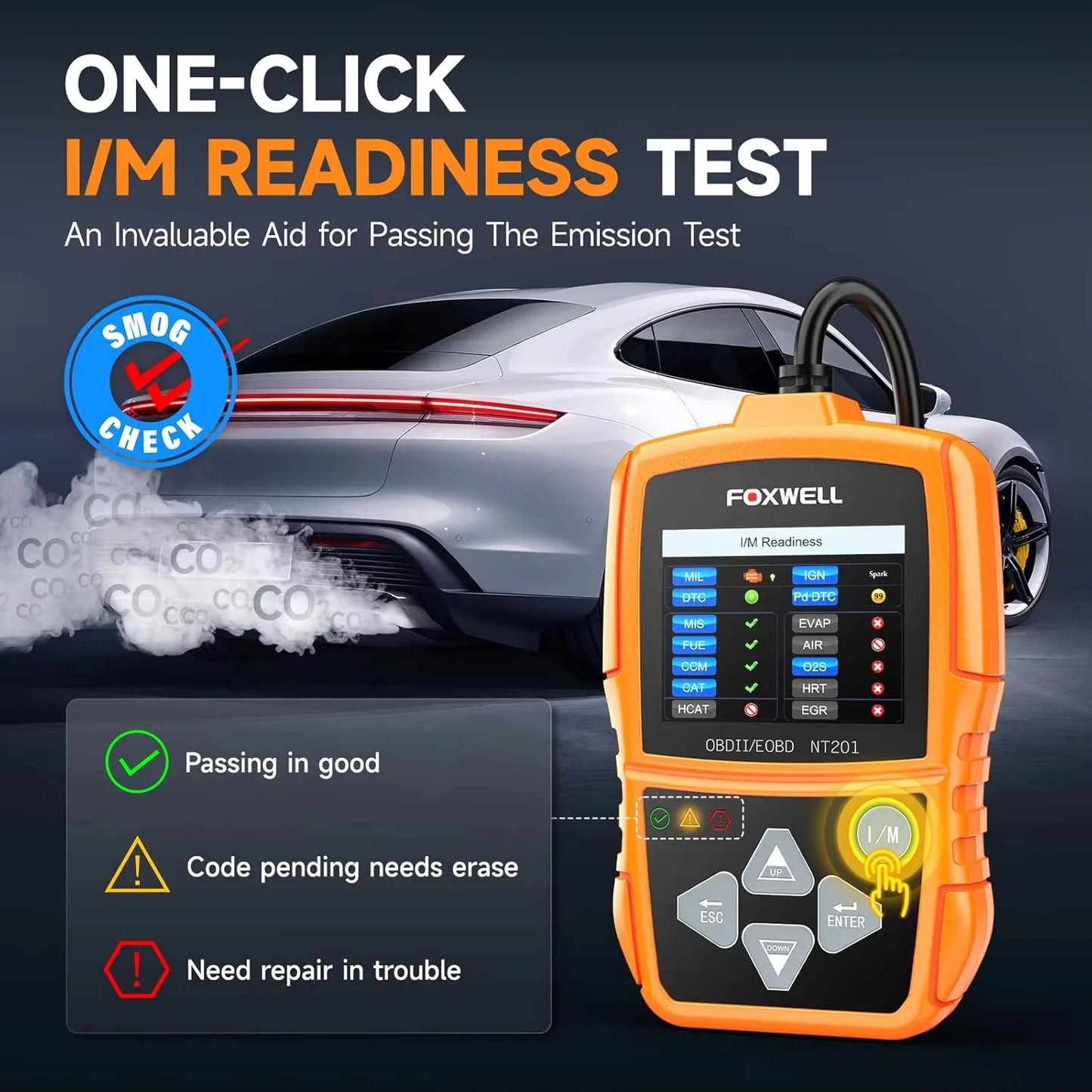 Foxwell NT201 OBD2 Diagnostic Tool Code Reader Professional