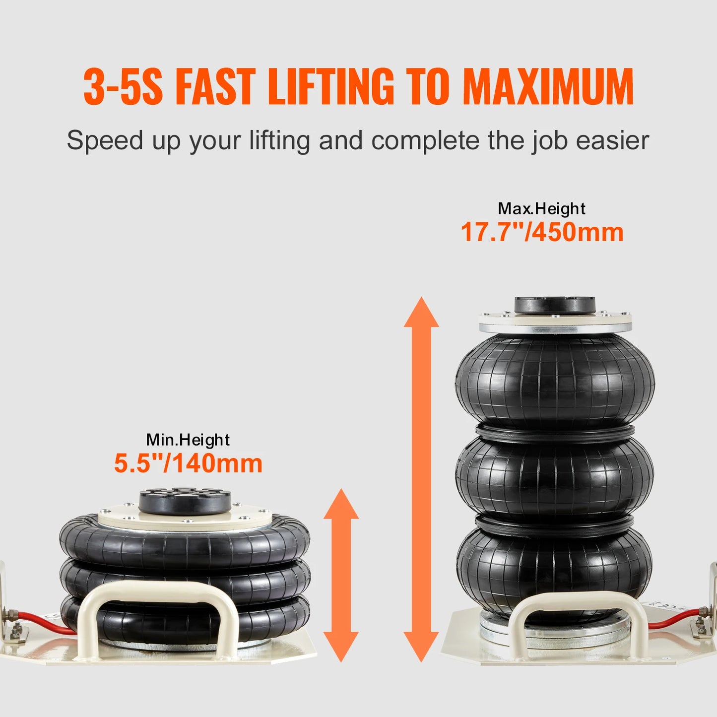 SucceBuy Pneumatic Air Bag Jack For Cars With Short Handle