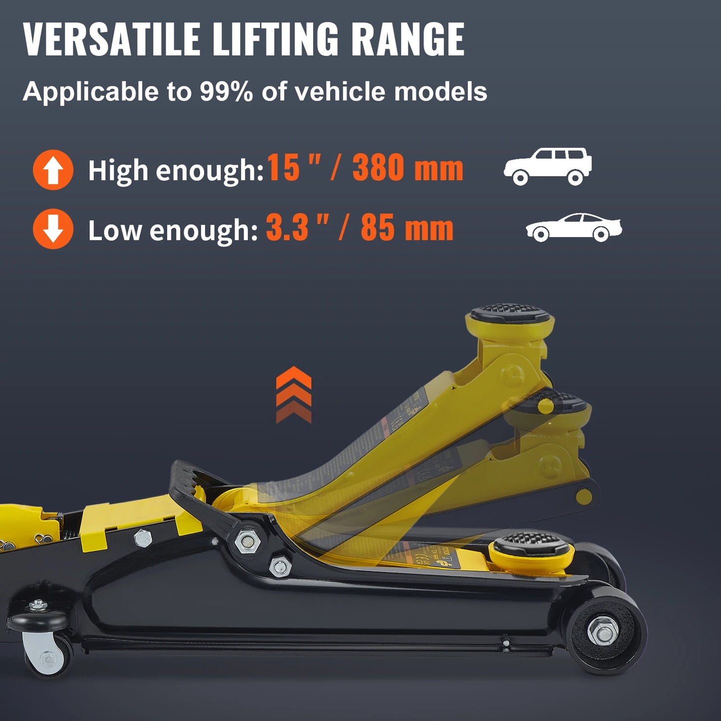 VEVOR 2.5T Floor Hydraulic Jack Pneumatic Low Profile