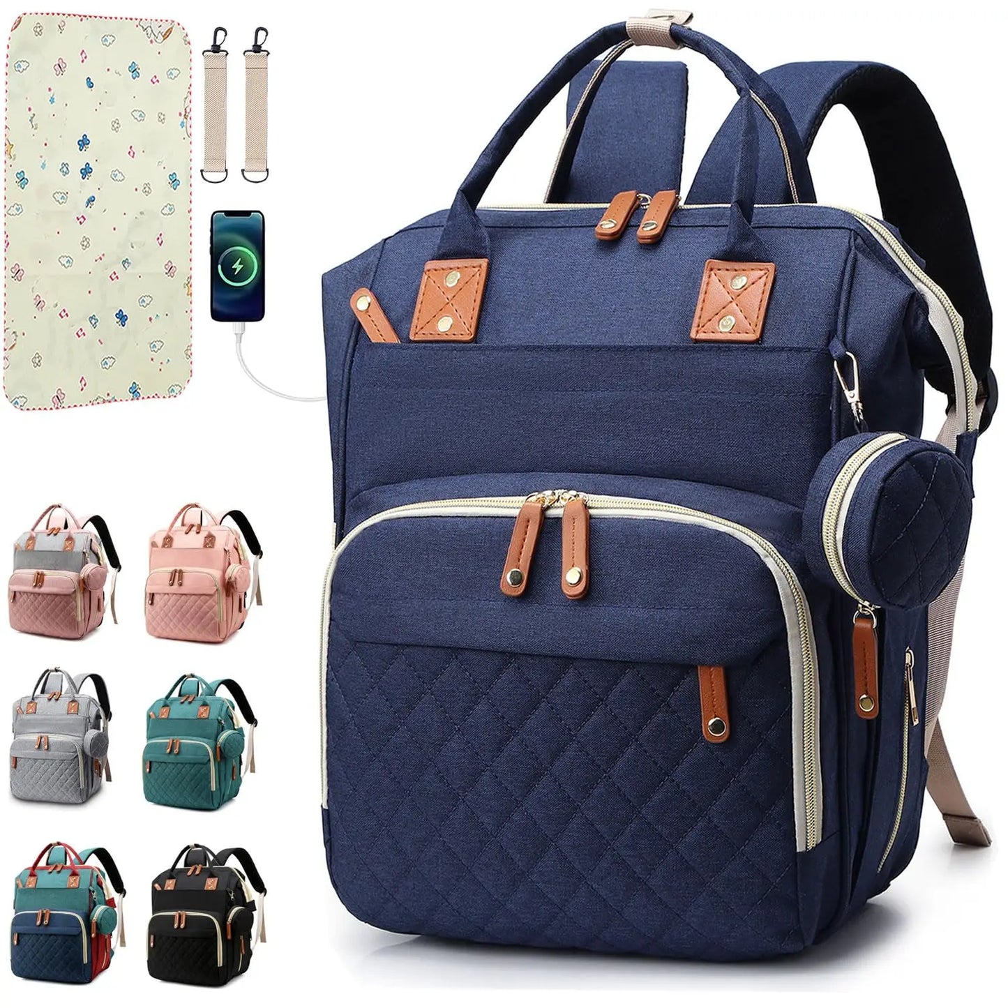 Backpack Diaper Bag For Dad Mom Large Capacity Nursing - Safety First Gear 25