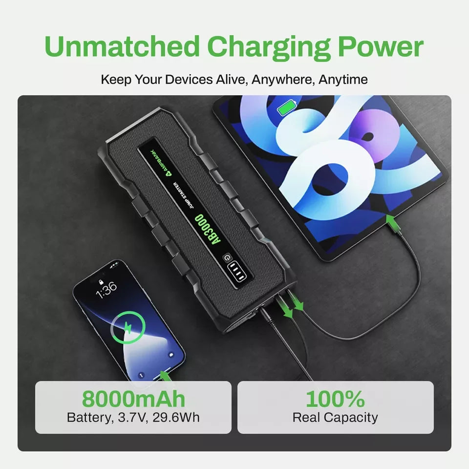 AMPBANK AB3000 12V Jump Starter Power Bank Car Booster