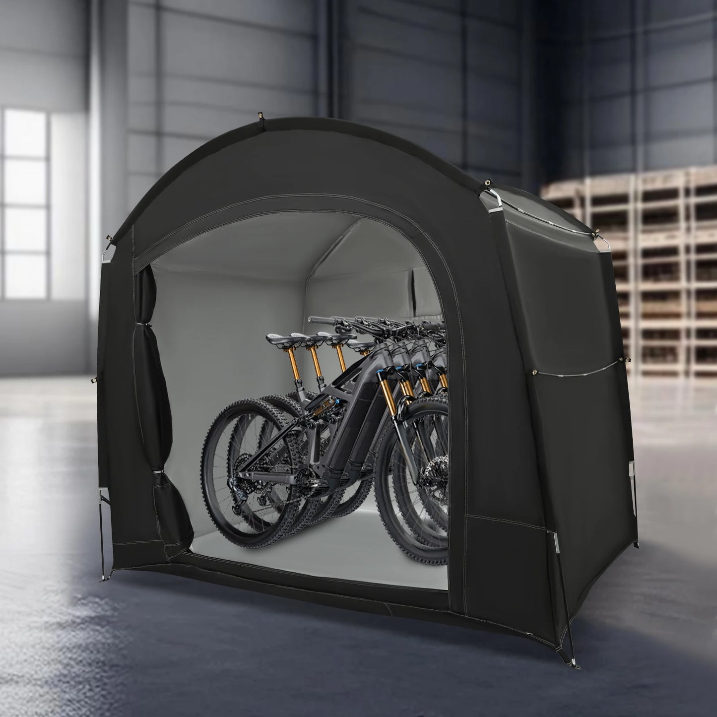 Bymaocar Travel Bike Storage Tent Outdoor Shed for 3-4 Bikes