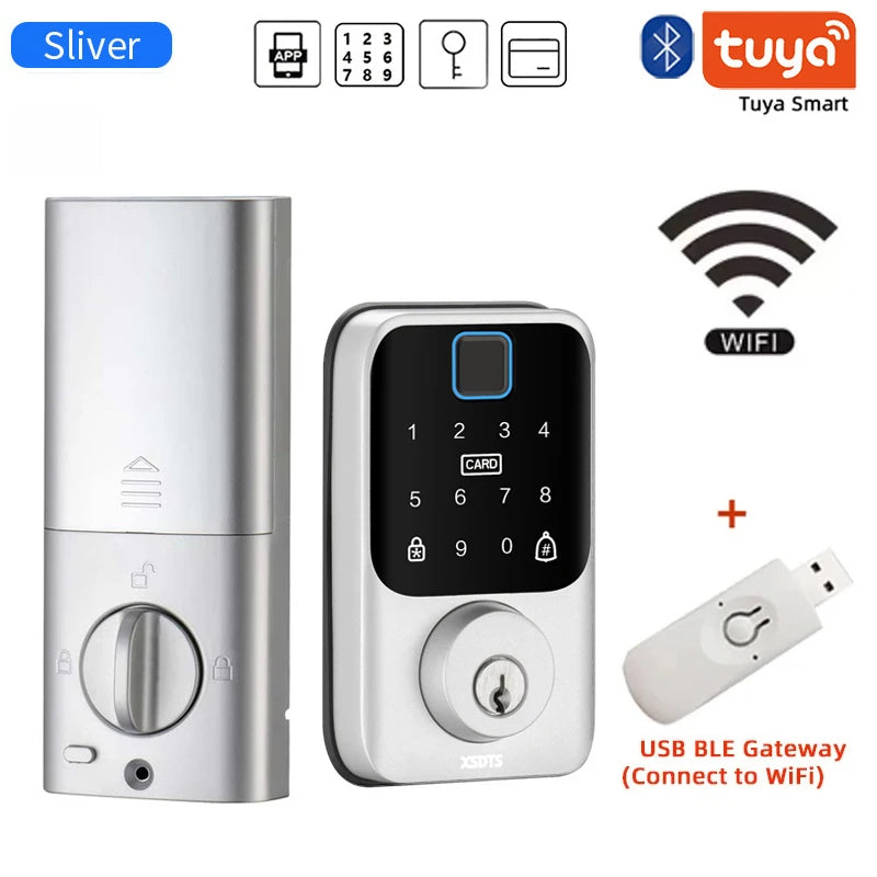 XSDTS Smart Door Lock Biometric Fingerprint Card Keypad App