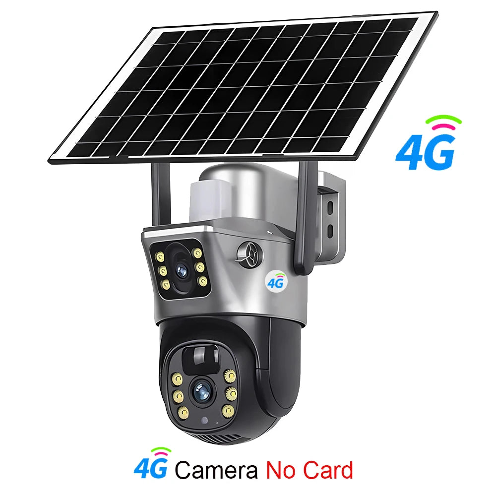 4G WiFi Solar Camera with Dual Lenses and Night Vision - Safety First Gear 25