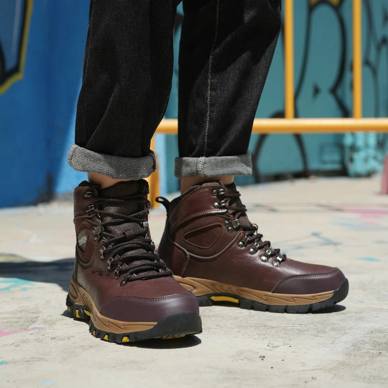 Veigar Waterproof Leather Work Boots Durable Safety Shoes - Safety First Gear 25