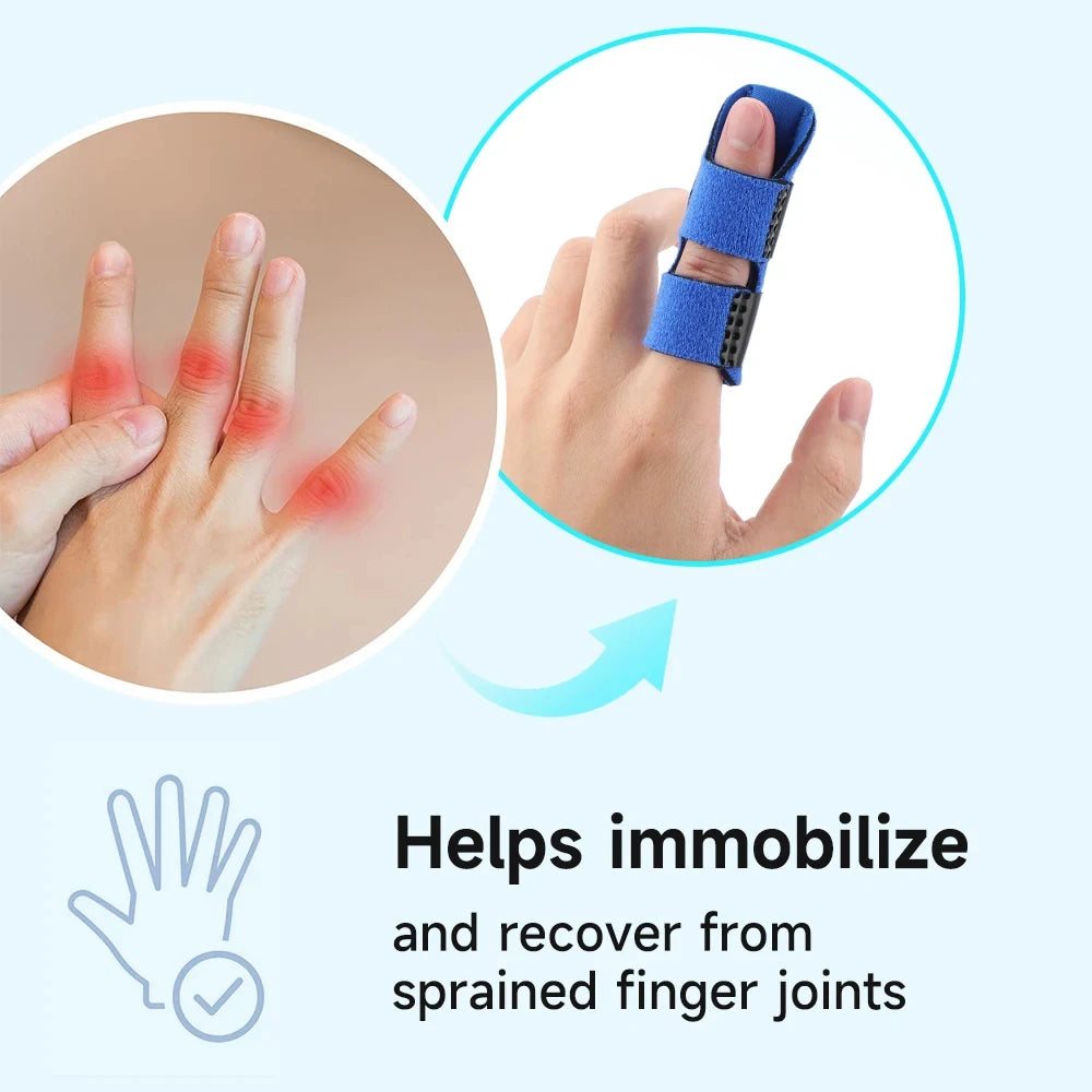 1Pcs Pain Relief Aluminium Finger Splint Fracture Protection Brace Corrector Support With Fixed Tape Bandage 2026
