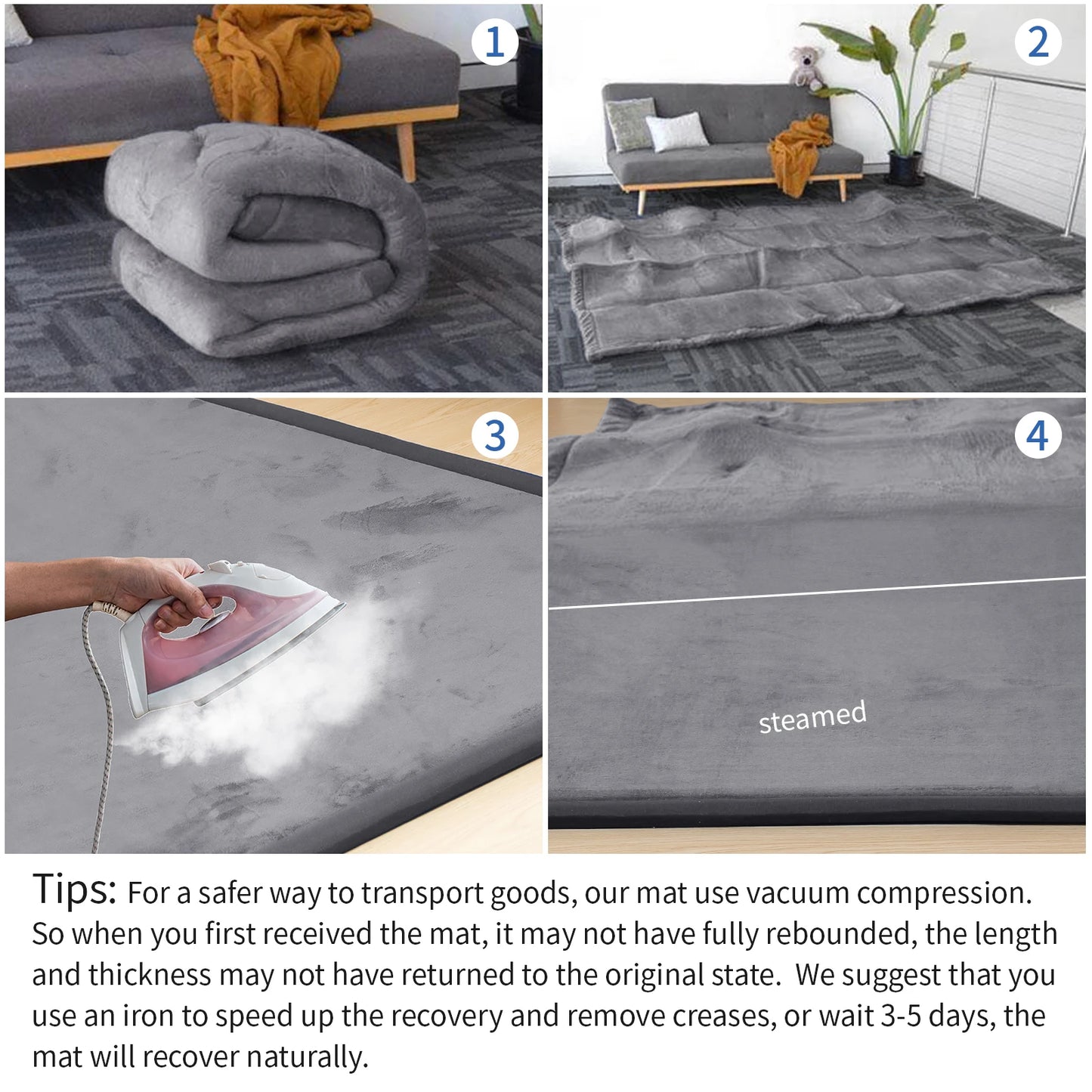 Huloo Sleep Baby Crawling Play Mat Non-Slip Foam Rug