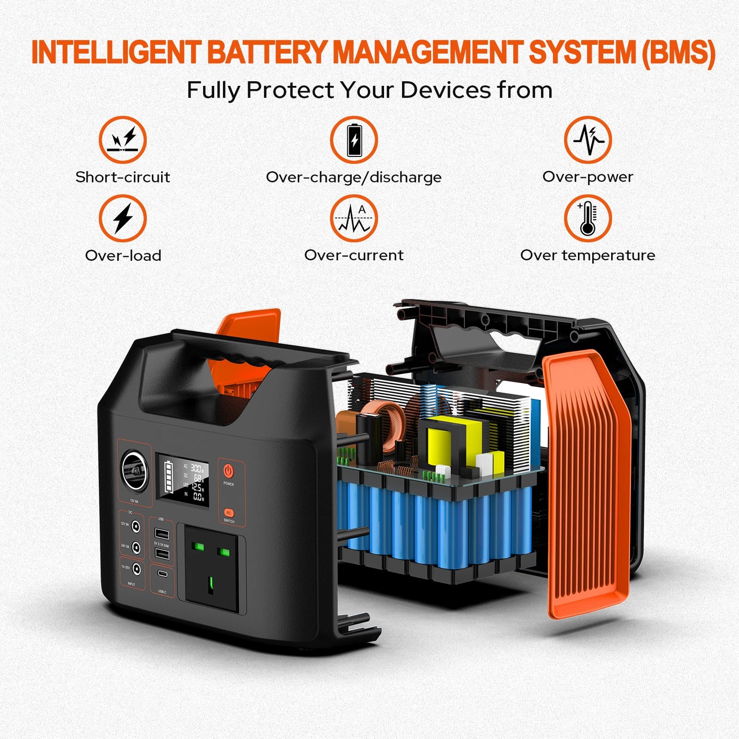 Portable Power Station Solar Generator for Camping and RV Use - Safety First Gear 25