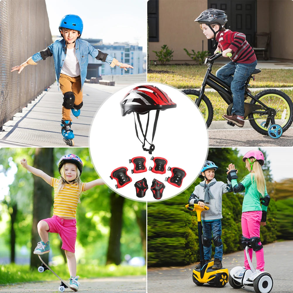 JOCESTYLE Kids Bike Helmet And Protective Gear Set Complete