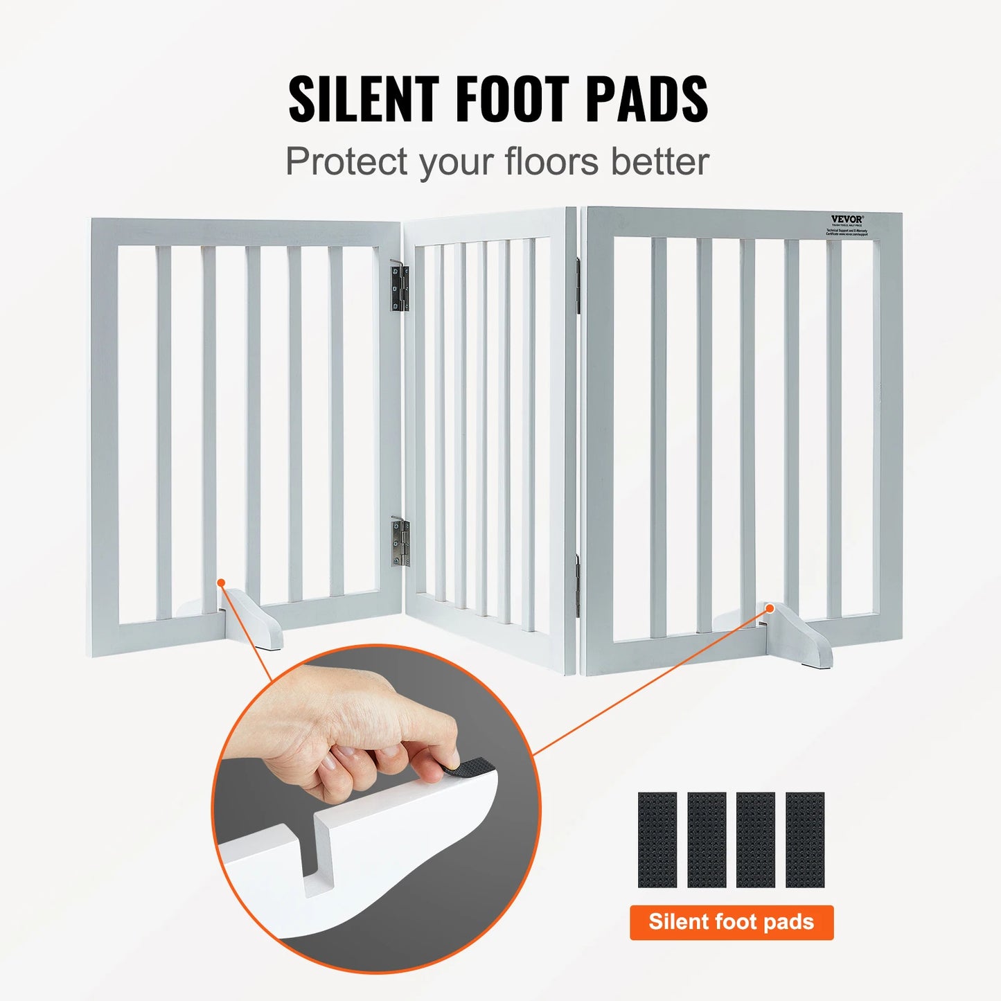 VEVOR Freestanding Dog Gate For Narrow Passages 3 Panels