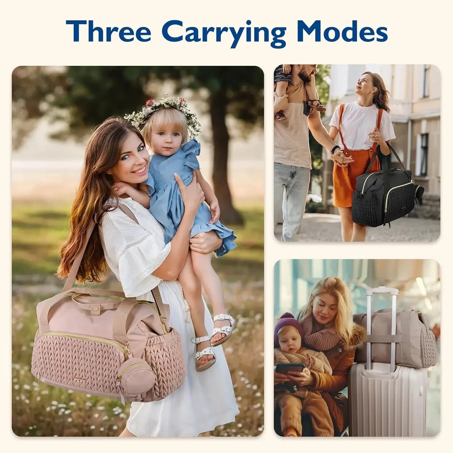 OUY Diaper Tote Bag Waterproof Hospital Bag Labor Delivery - Safety First Gear 25