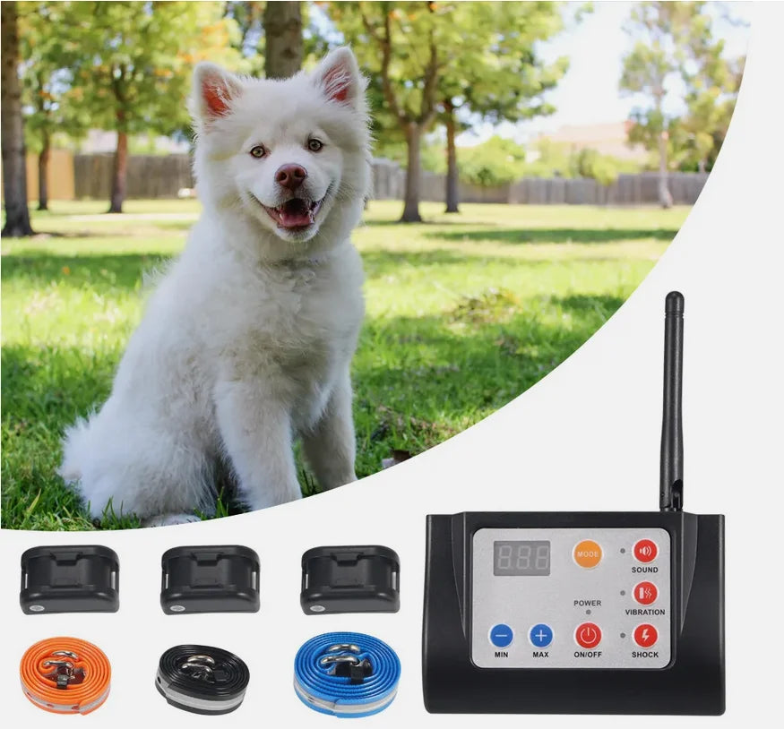 Wireless Dog Fence System With Training Collars Waterproof And Rechargeable