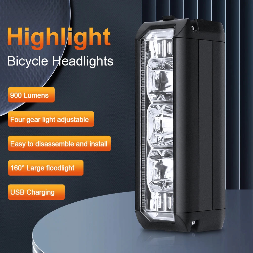USB Rechargeable 900 Lumens Bike Front Light for Safety - Safety First Gear 25