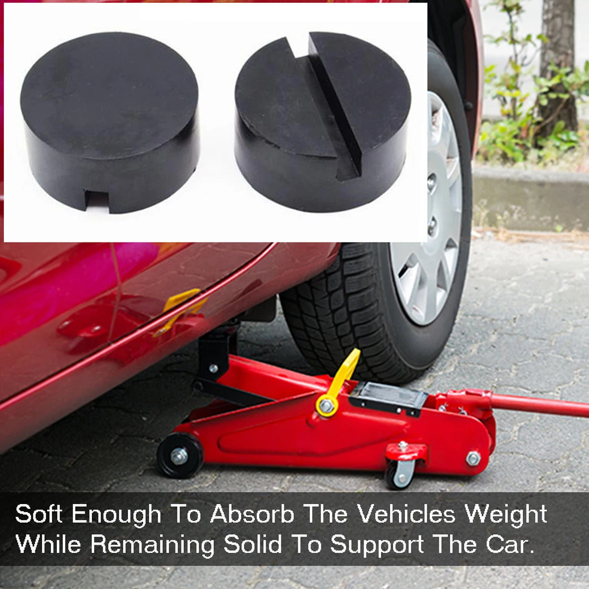 Anti-Slip Rubber Jack Pad Rail Adapter for Heavy-Duty Car Lifts