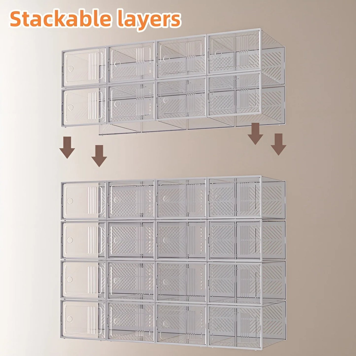 Transparent Shoe Storage Organizers Stackable Foldable Dustproof Cases - Safety First Gear 25