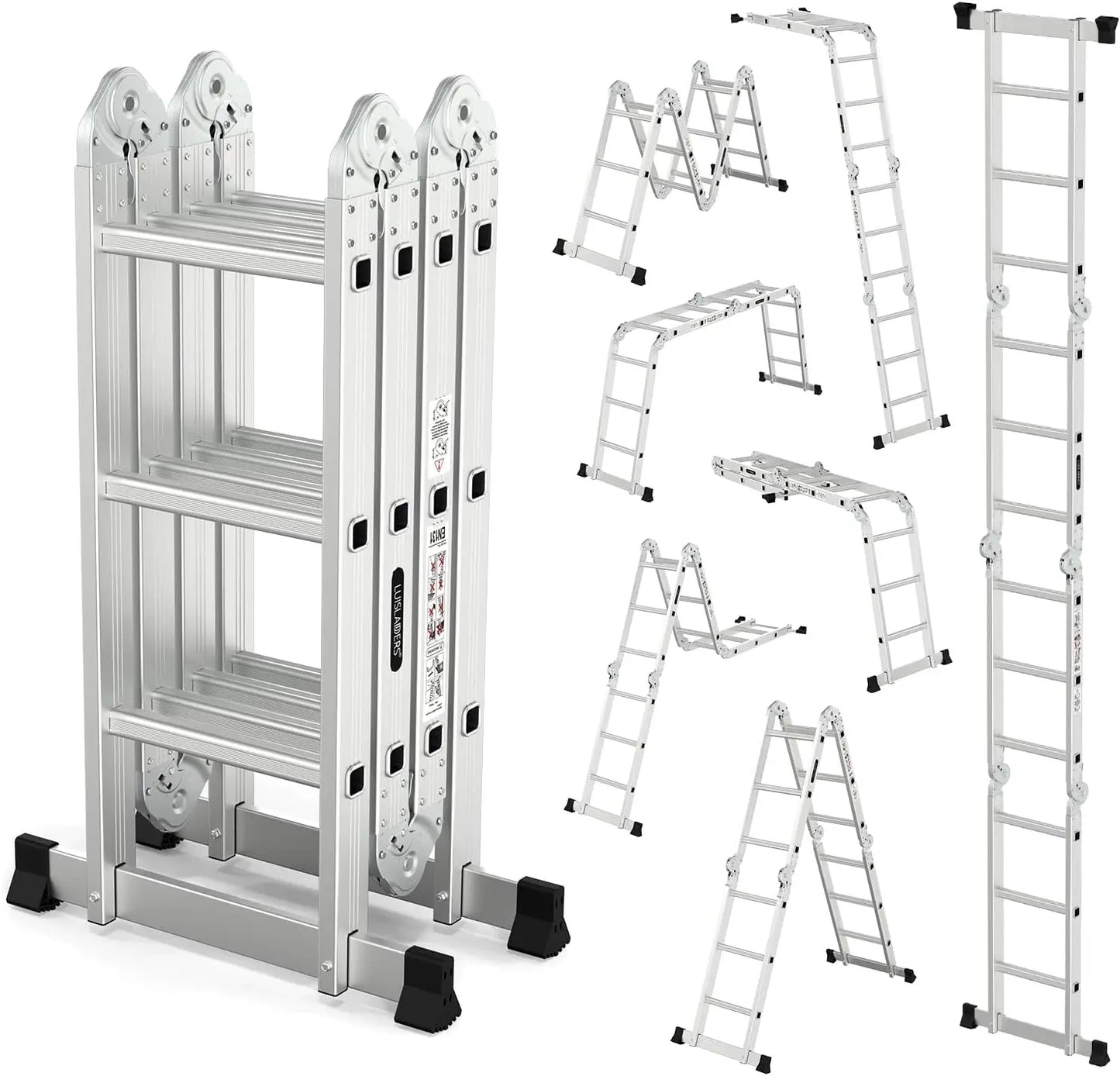 Hign-concerned Folding Ladder Multi Purpose Aluminum 7 In 1