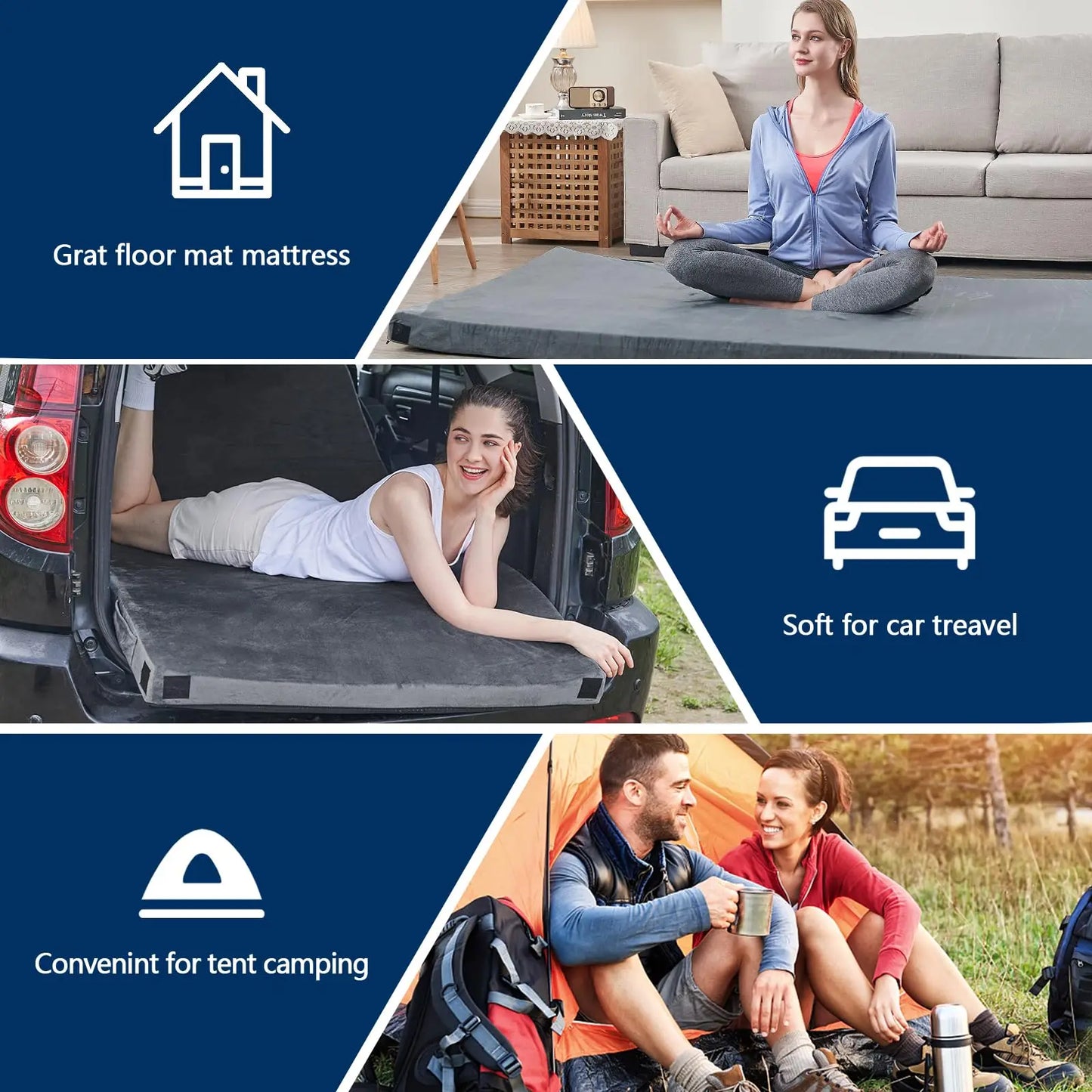 WestTune Memory Foam Camping Sleeping Pad Certipur US