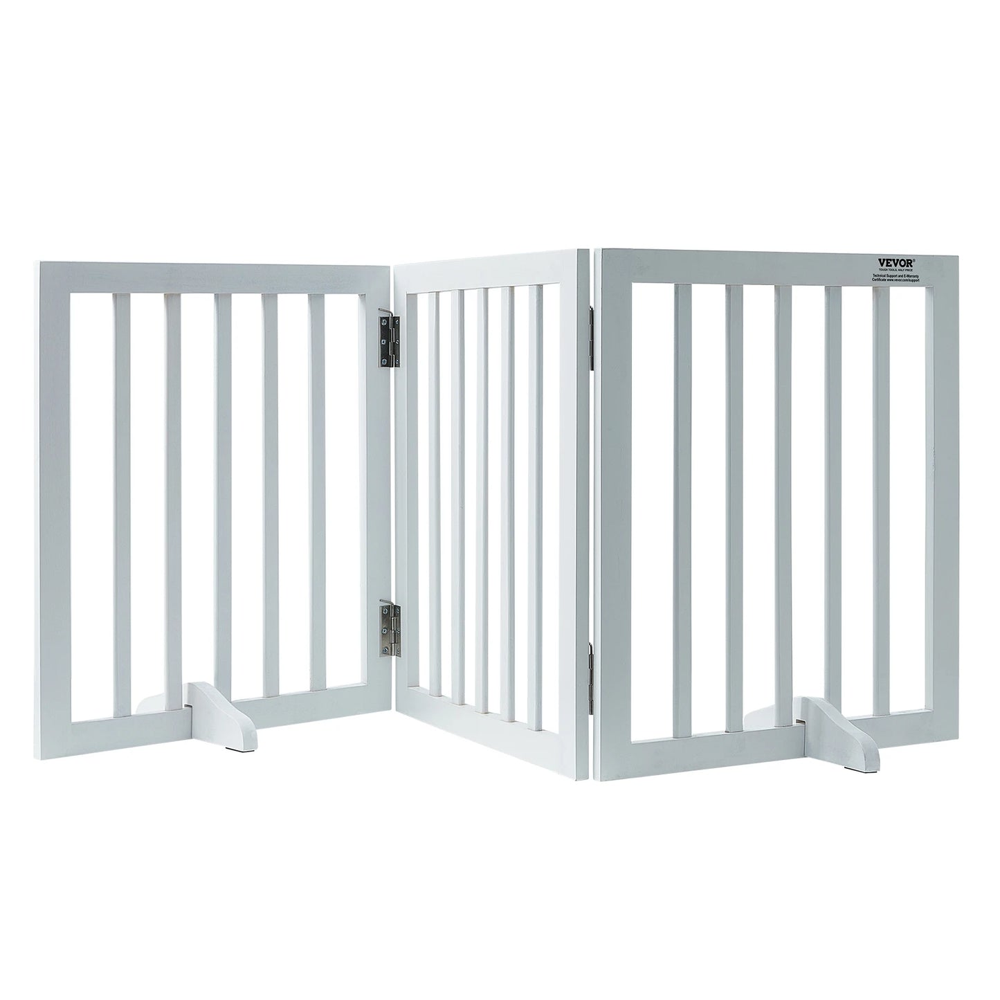 VEVOR Free Standing Dog Gate 3 Panel Foldable Pet Barrier