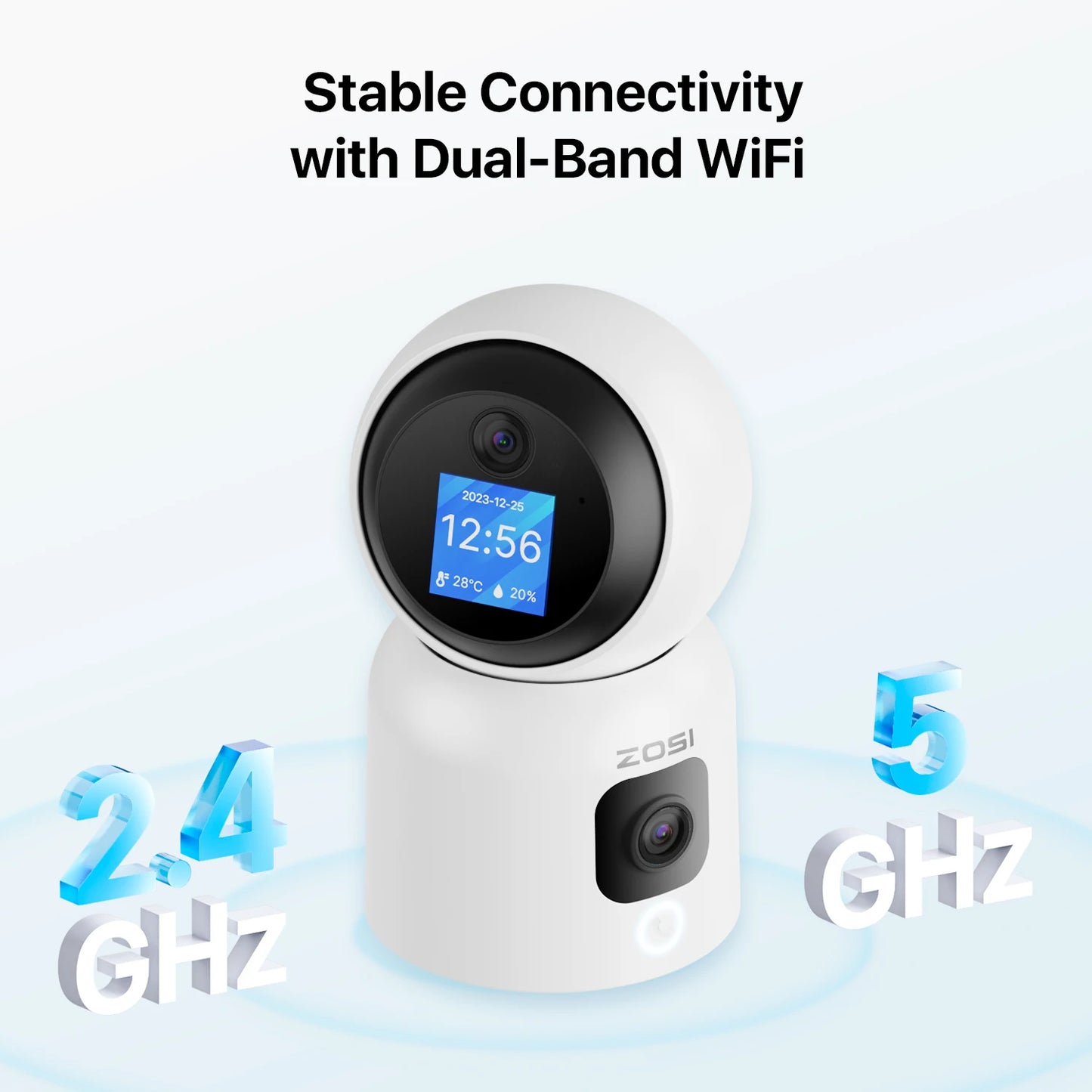 ZOSI 360 Smart Home Security Camera PTZ Auto Tracking AI