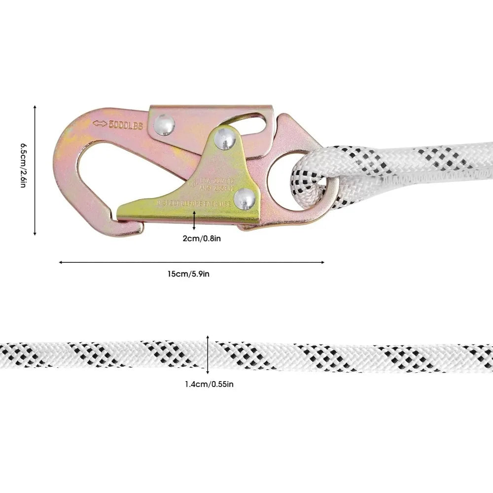 LOHISHILO Vertical Lifeline Assembly Fall Protection Rope With Rope Grab - Safety First Gear 25