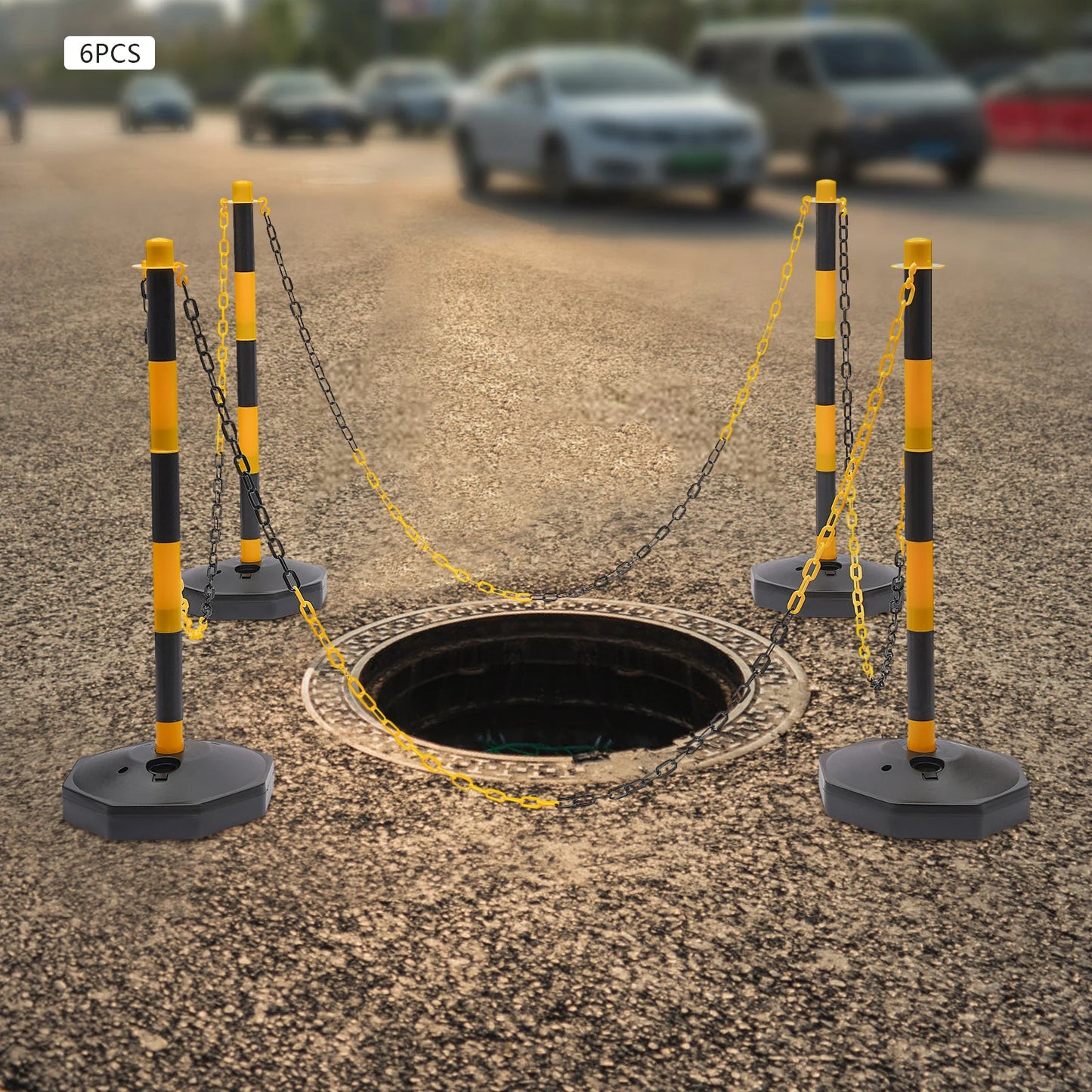 Hign-concerned Traffic Cones With Adjustable Parking Poles - Safety First Gear 25