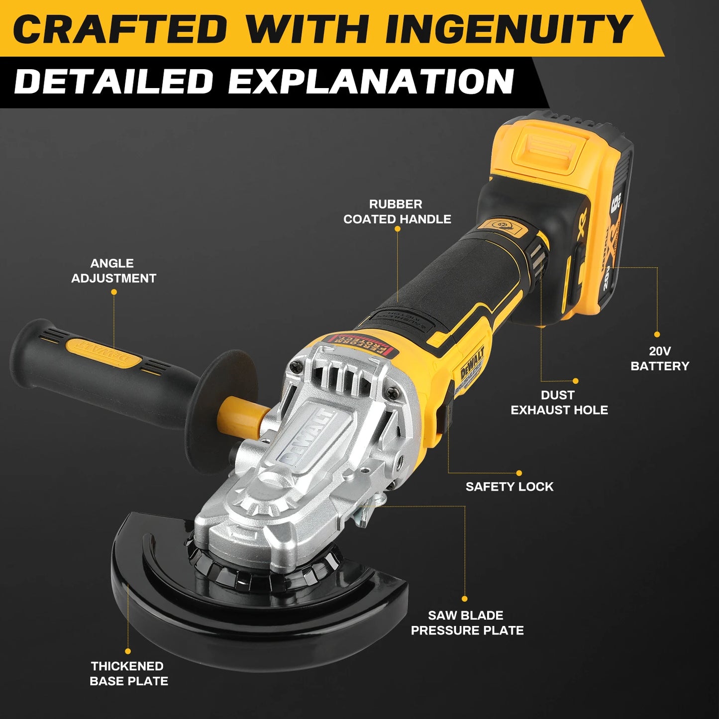 DEWALT DCG405FN 18V Max XR Brushless Cordless Angle Grinder