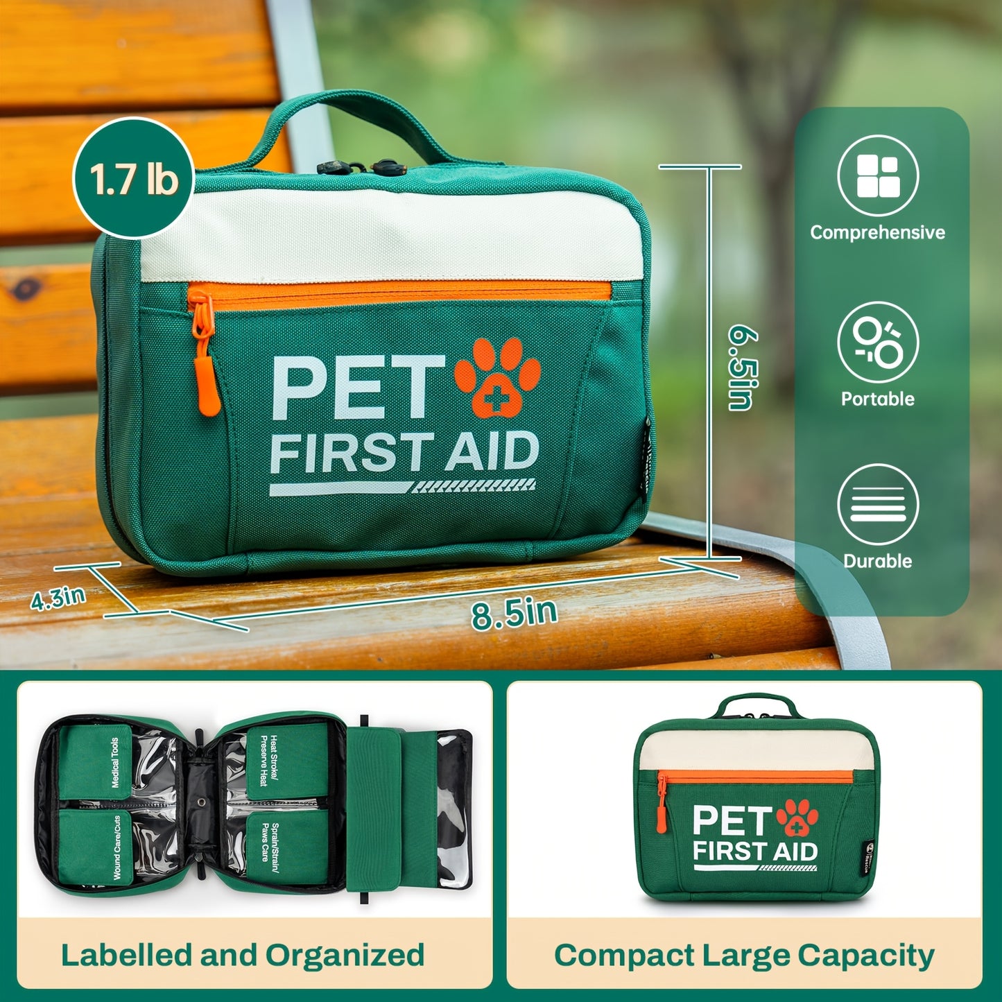 Rhino Rescue Pet First Aid Kit Emergency Supplies For Pets