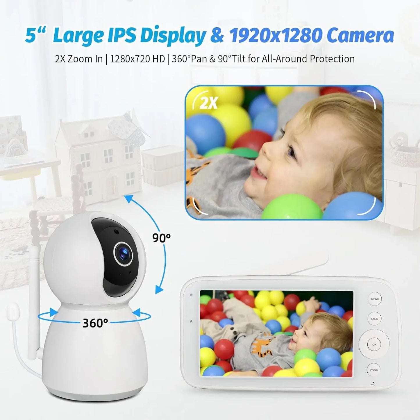 Bestski Baby Monitor Camera with Two Way Talk and Night Vision - Safety First Gear 25
