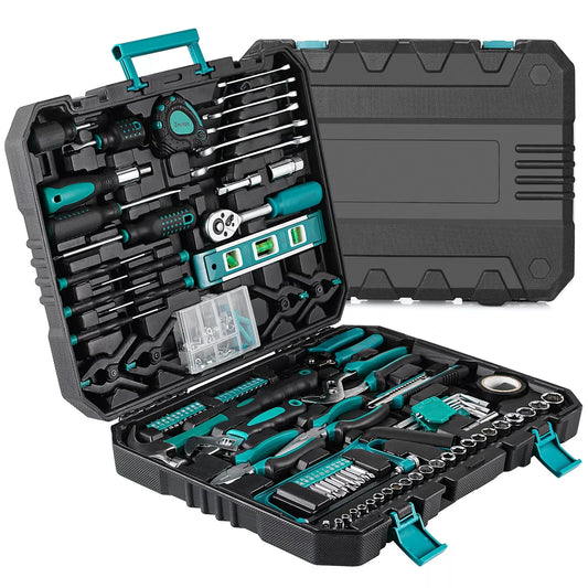TLGREENDIY 198 Piece General Home And Auto Tool Set